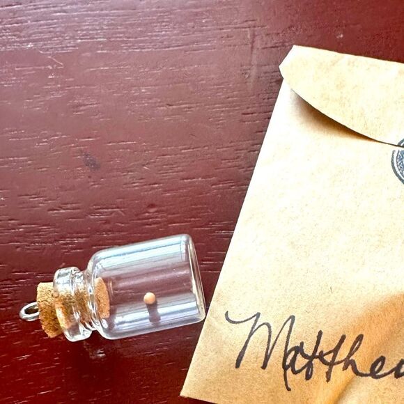JUST IN☀️Mustard Seed in a Bottle Charm For Necklace Pin Keychains Faith Christ - Picture 1 of 9